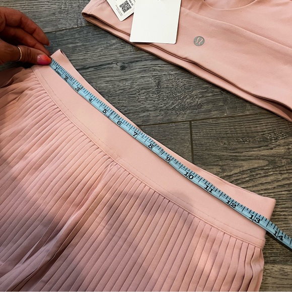 NWT Lululemon Set Varsity Pleated Skirt and Scoop Neck Bra Pink Haze - Picture 14 of 16